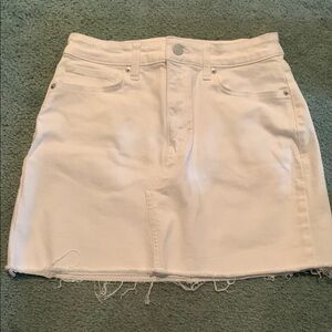 Banana Republic White Denim Mini Skirt Sz 4